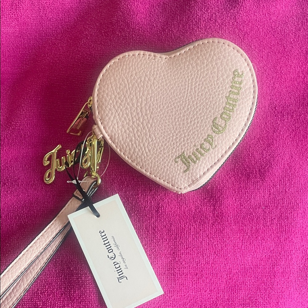 Juicy Couture Light Pink Heart Wristlet